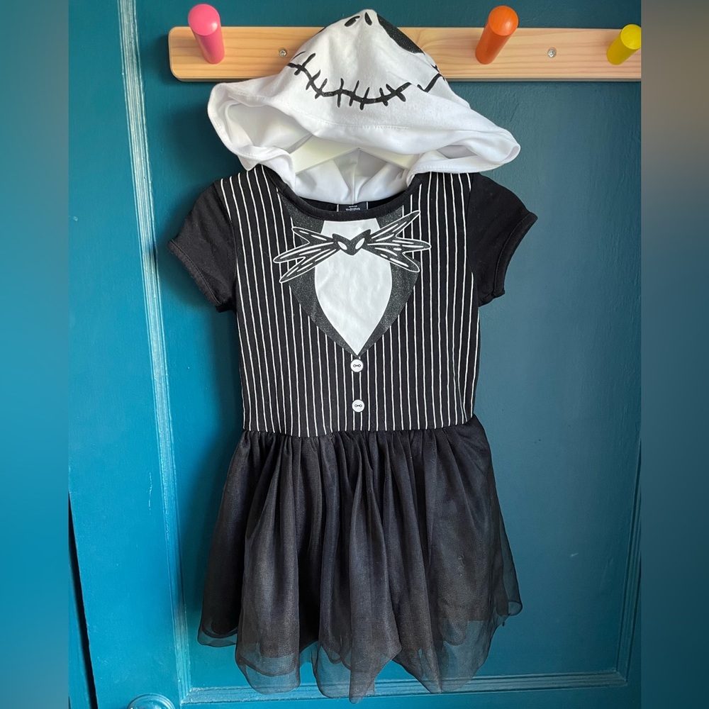 Nightmare Before Christmas Jack Skellington tutu dress with hood